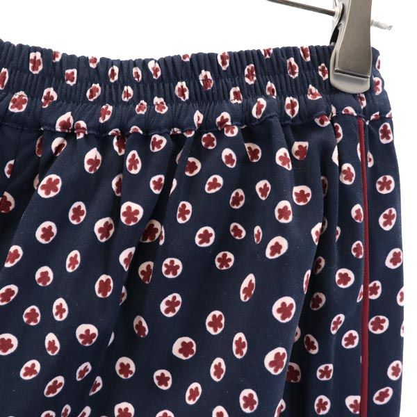 TED BAKER テッドベーカー 総柄 クロップドパンツ S ネイビー系 レディース