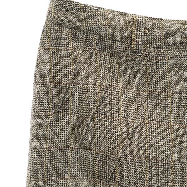 Salvatore Ferragamo サルヴァトーレフェラガモ ウールブレンド ワイドパンツ 38 ブラウン系 レディース