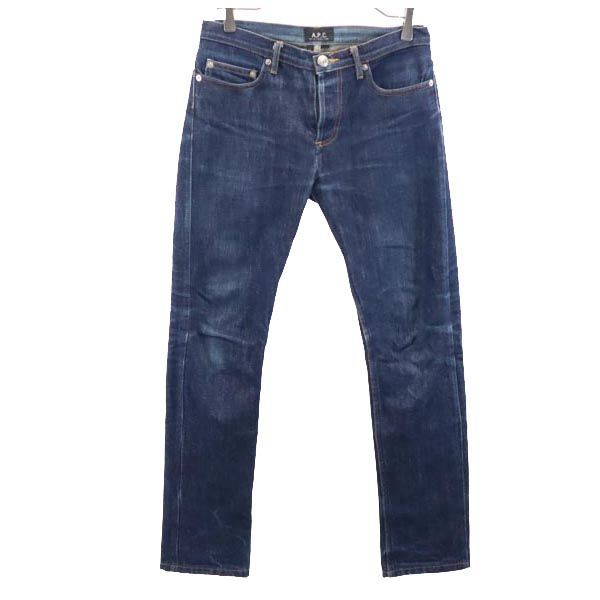 A.P.C. アーペーセー ストレートデニムパンツ w26 ボタンフライ ジーンズ レディース