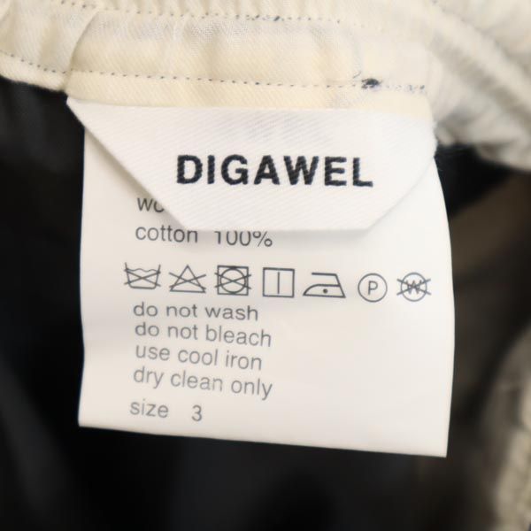 DIGAWEL ディガウェル 日本製 ウールパンツ 3 グレー ウエストゴム メンズ