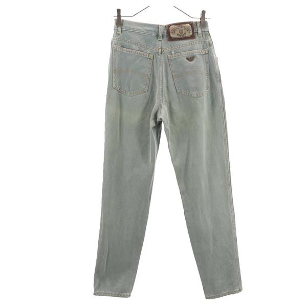 ARMANI JEANS アルマーニジーンズ イタリア製 テーパードデニムパンツ w28 グリーン系 ジーンズ レディース