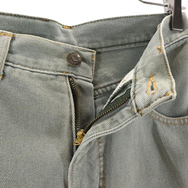 ARMANI JEANS アルマーニジーンズ イタリア製 テーパードデニムパンツ w28 グリーン系 ジーンズ レディース