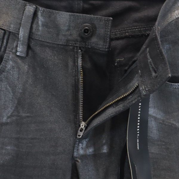 未使用 BLACKBARRETT ブラックバレット 日本製 三陽商会 ストレートデニムパンツ 2 ブラック系 ジーンズ メンズ