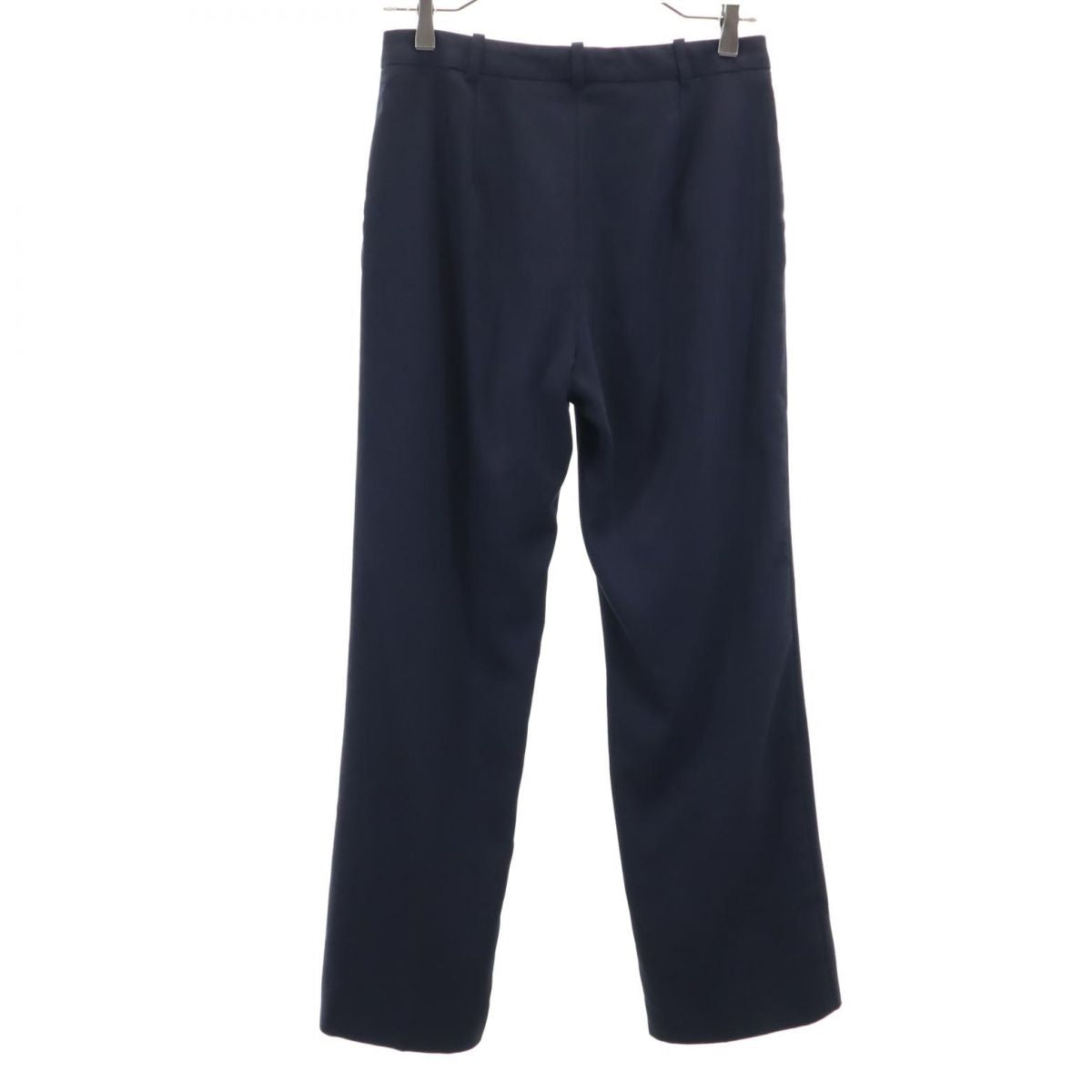 Aquascutum アクアスキュータム 日本製 ウール スラックスパンツ ネイビー レディース