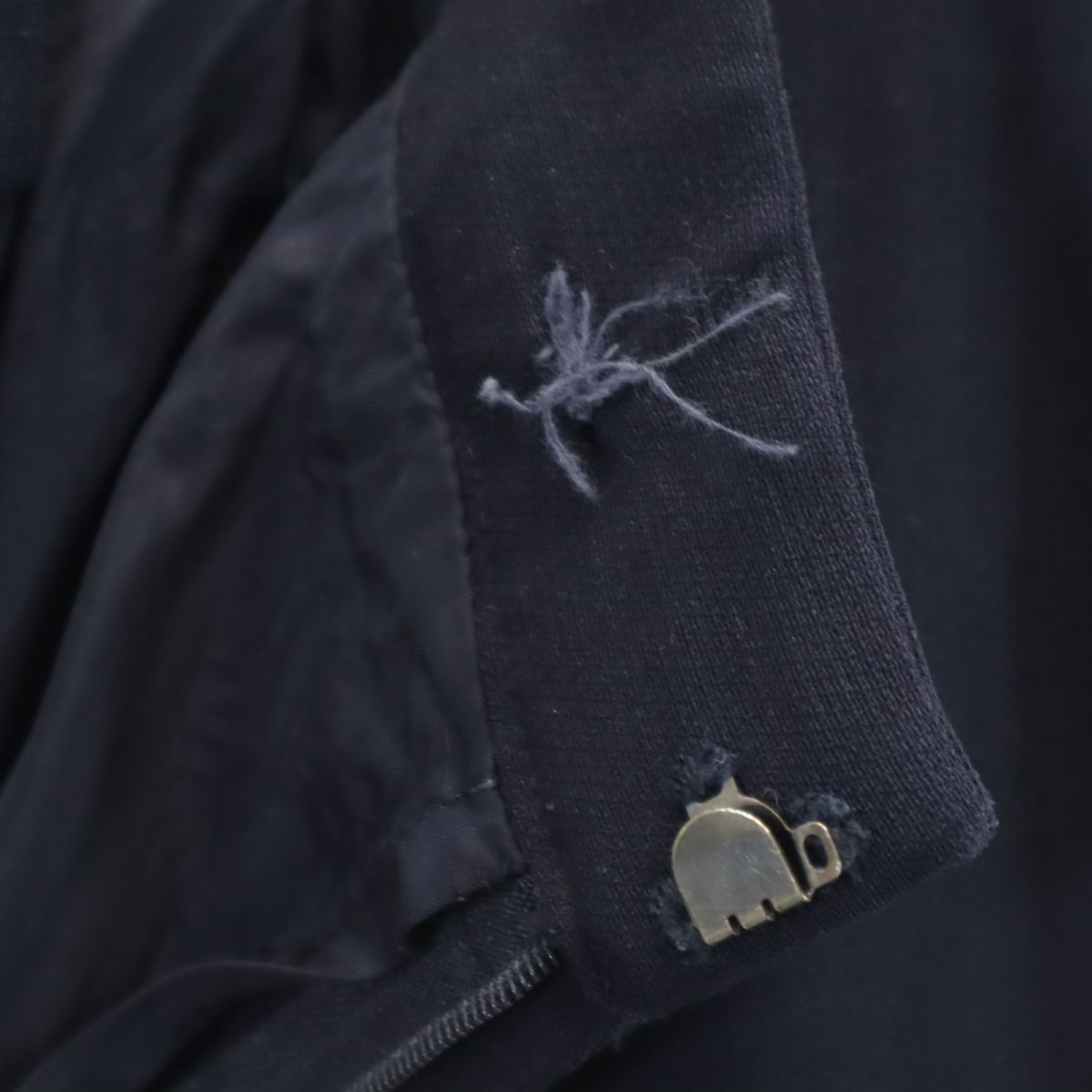 Aquascutum アクアスキュータム 日本製 ウール スラックスパンツ ネイビー レディース