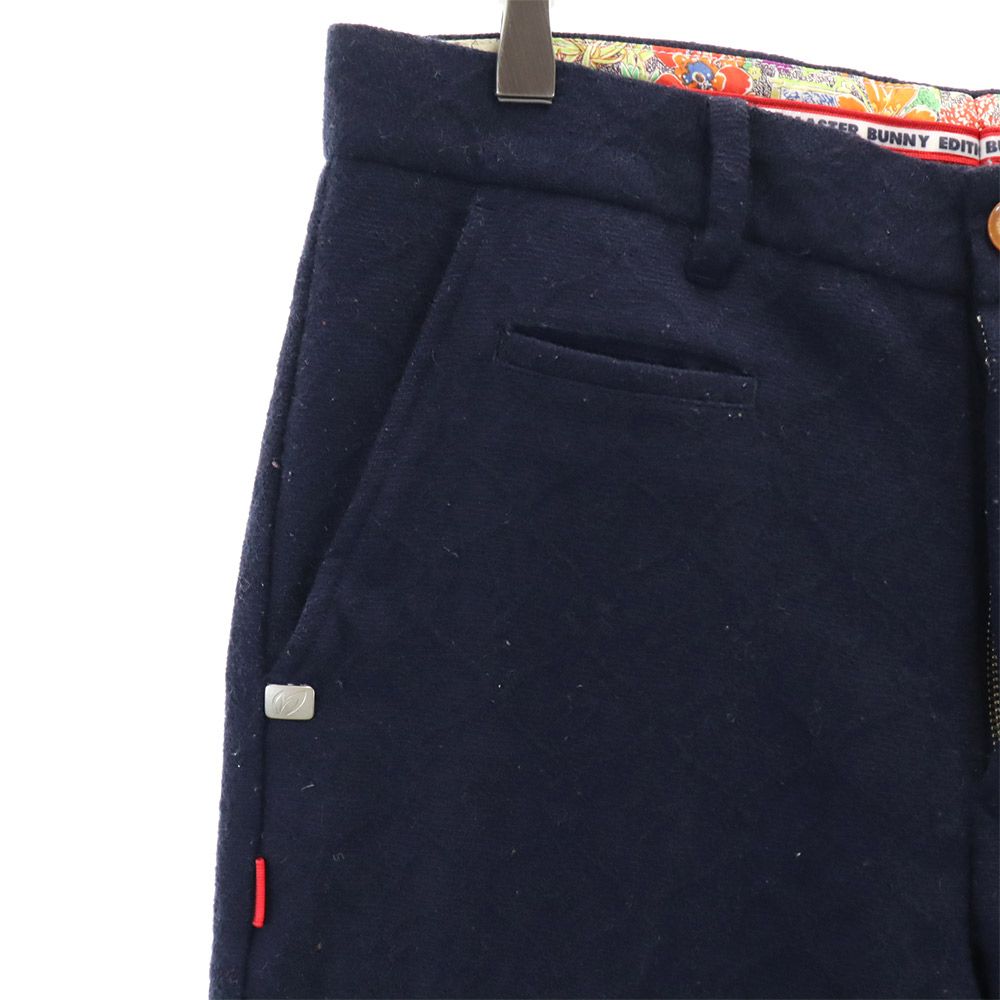 MASTER BUNNY EDITION マスターバニーエディション ウールブレンド ゴルフ パンツ 4 ネイビー メンズ