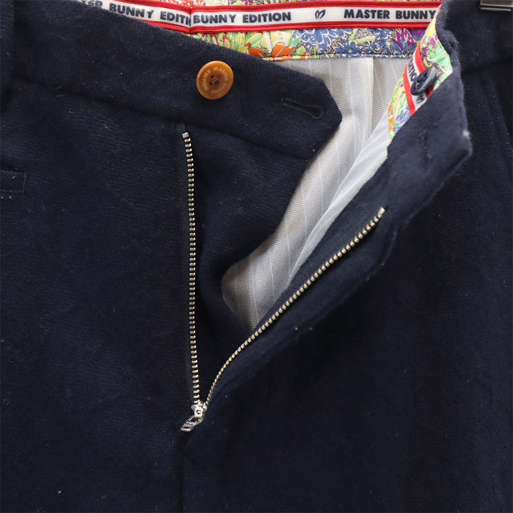 MASTER BUNNY EDITION マスターバニーエディション ウールブレンド ゴルフ パンツ 4 ネイビー メンズ