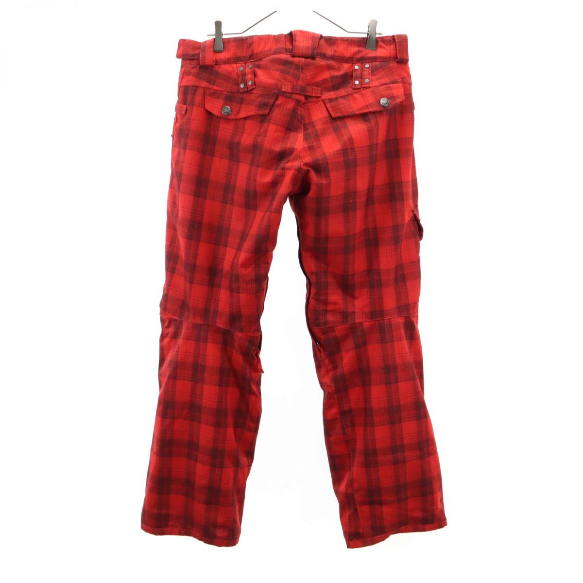 686 シックスエイトシックス チェック柄 スノーボード パンツ M 赤系 レディース
