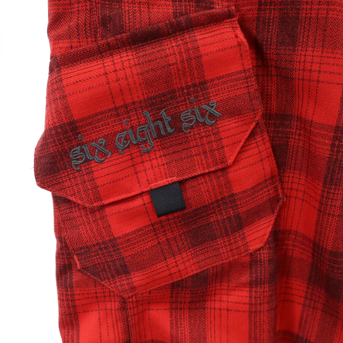 686 シックスエイトシックス チェック柄 スノーボード パンツ M 赤系 レディース