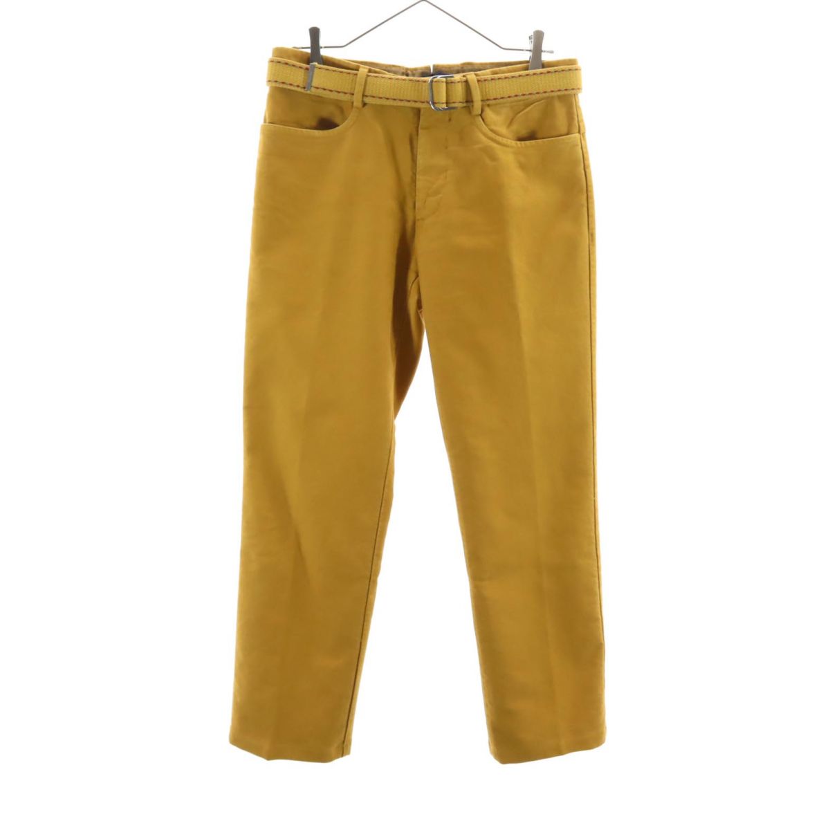 INCOTEX インコテックス SLOW パンツ 46 ブラウン系 ウエストベルト付き メンズ