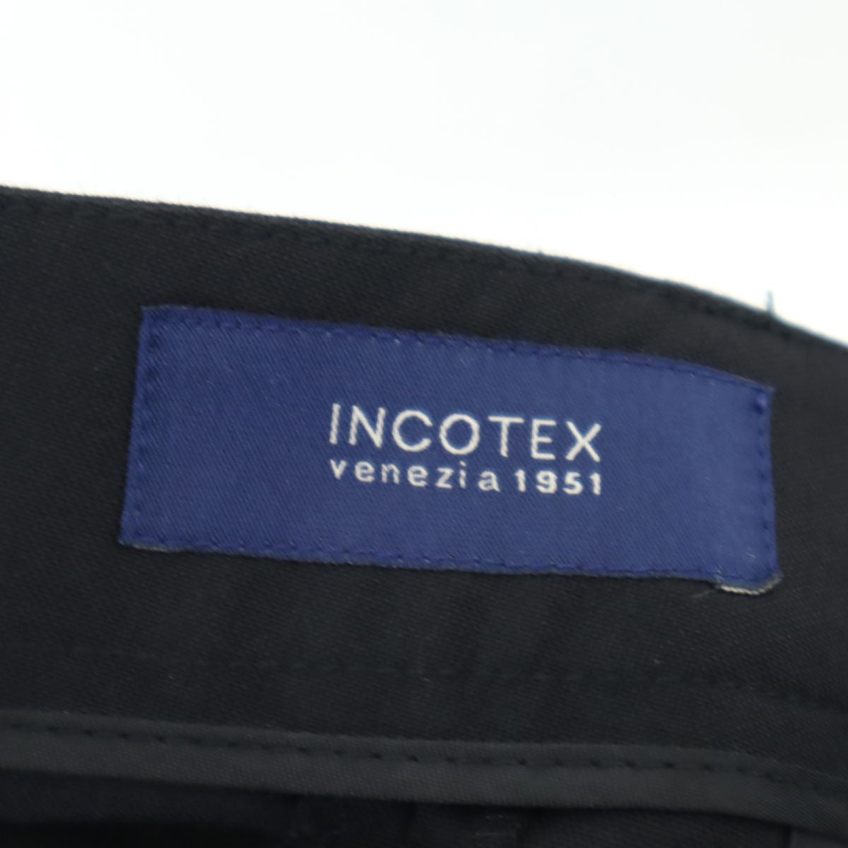 INCOTEX インコテックス ウールブレンド スラックスパンツ 46 黒 レディース