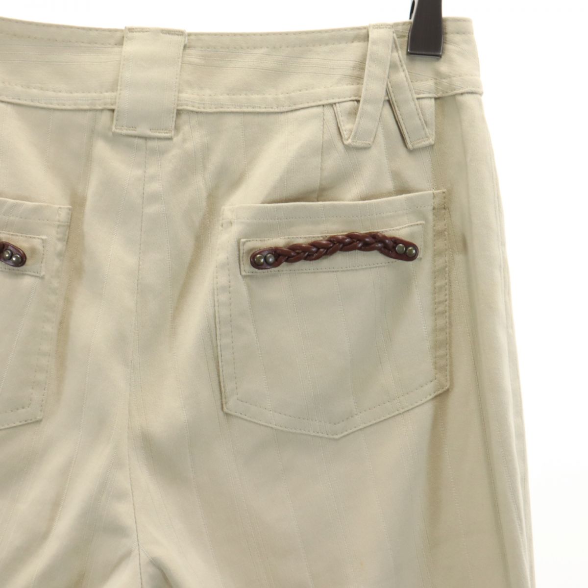 DOLCE&GABBANA ドルチェアンドガッバーナ イタリア製 ブーツカットパンツ W26 ベージュ系 ロング レディース