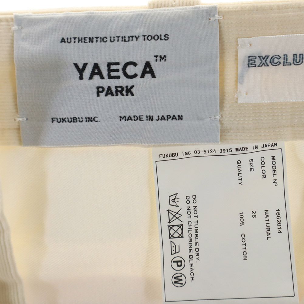 YAECA PARK ヤエカパーク 日本製 コーデュロイパンツ 28 ナチュラル レディース