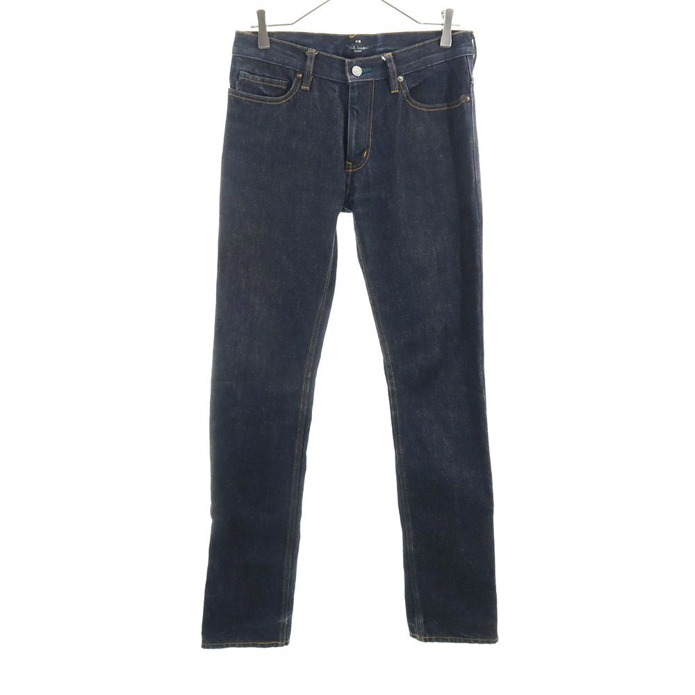 Paul Smith JEANS ポールスミスジーンズ 日本製 ストレートデニムパンツ L ネイビー ジーパン レディース