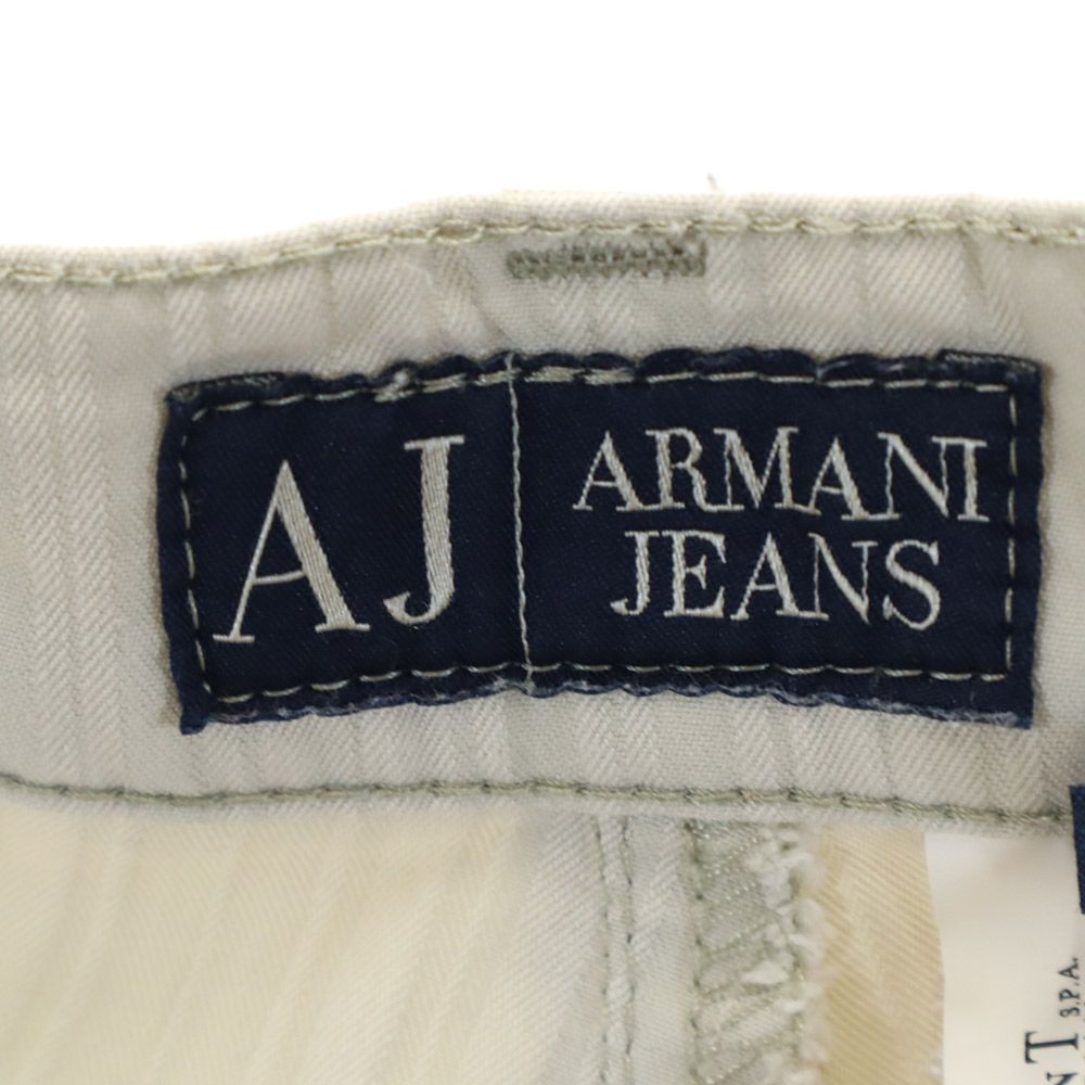 アルマーニジーンズ イタリア製 ストライプ ストレッチパンツ w26 ホワイト系 ARMANI JEANS レディース