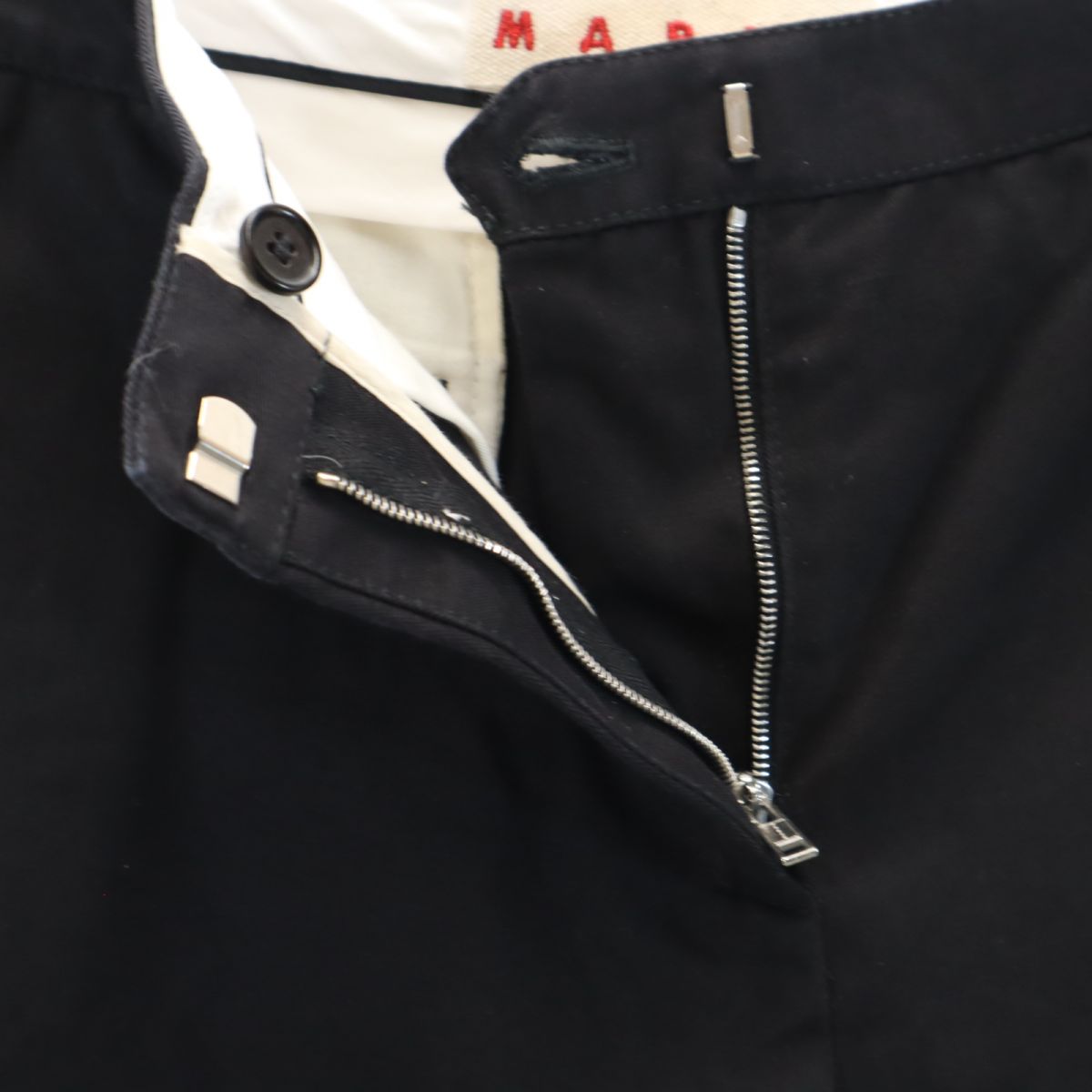 MARNI マルニ イタリア製 リネンブレンド パンツ 36 ブラック レディース