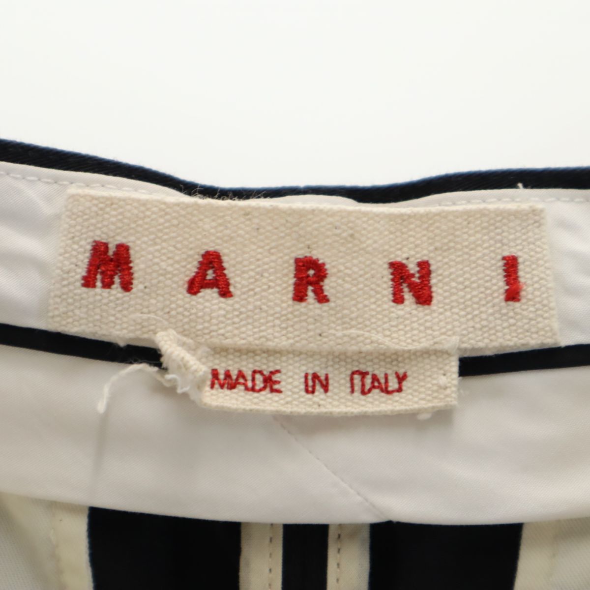 MARNI マルニ イタリア製 リネンブレンド パンツ 36 ブラック レディース