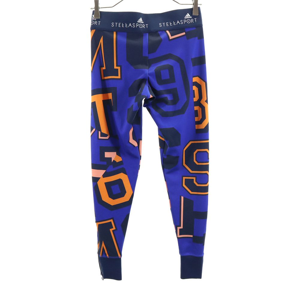 adidas アディダス STELLASPORT 総柄 レギンス パンツ OT ブルー系 タイツ スパッツ レディース