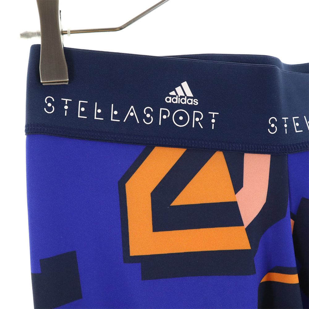 adidas アディダス STELLASPORT 総柄 レギンス パンツ OT ブルー系 タイツ スパッツ レディース