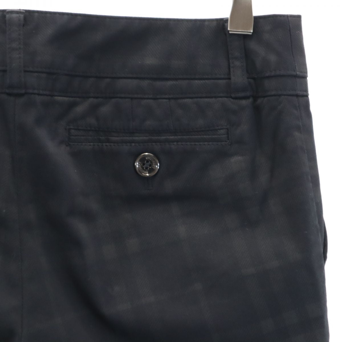 BURBERRY バーバリー 三陽商会 日本製 チェック柄 ロングパンツ 38 黒系 ストレッチ メンズ