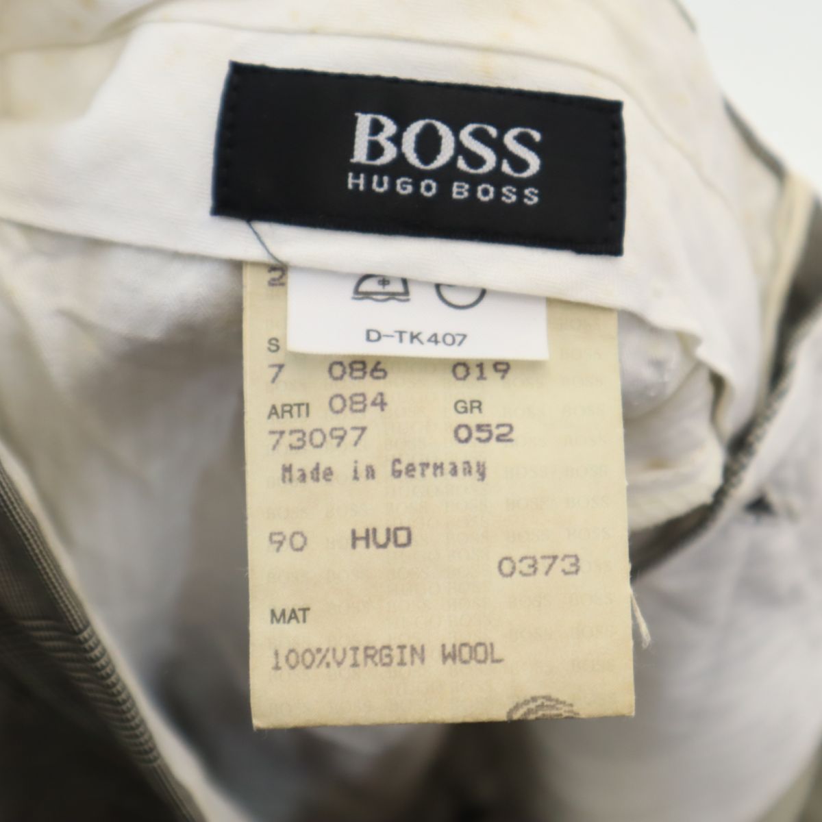 BOSS HUGO BOSS ボスヒューゴボス ウール スラックスパンツ ブラック系 メンズ