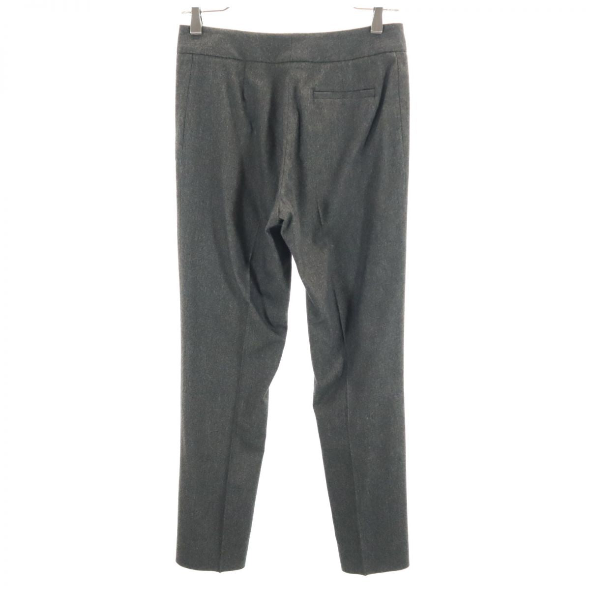 未使用 Salvatore Ferragamo サルヴァトーレフェラガモ イタリア製 ウールブレンド スラックスパンツ 38 グレー系 タグ付き レディース