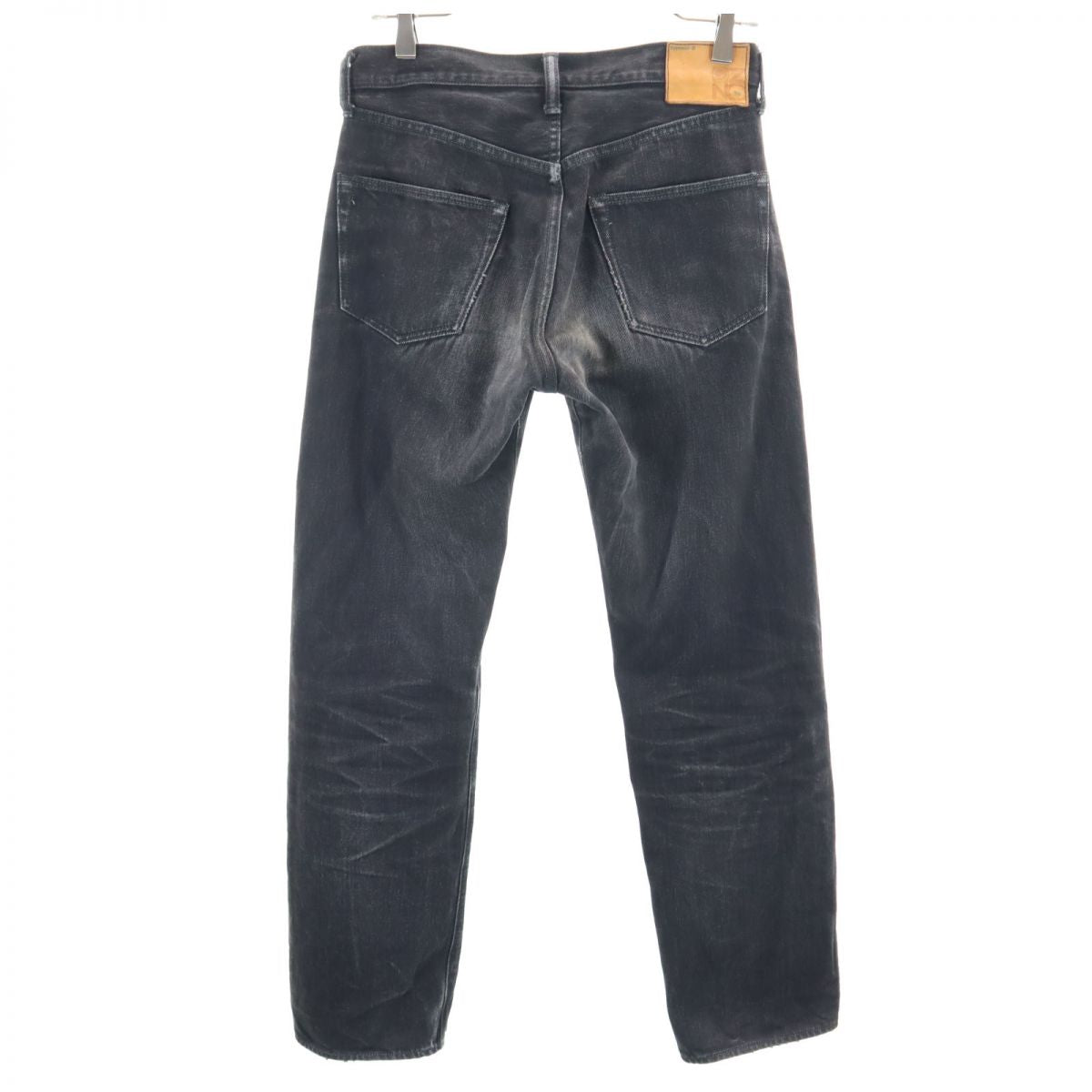 OZNOJEANS ストレートデニムパンツ W29 ブラック ボタンフライ メンズ