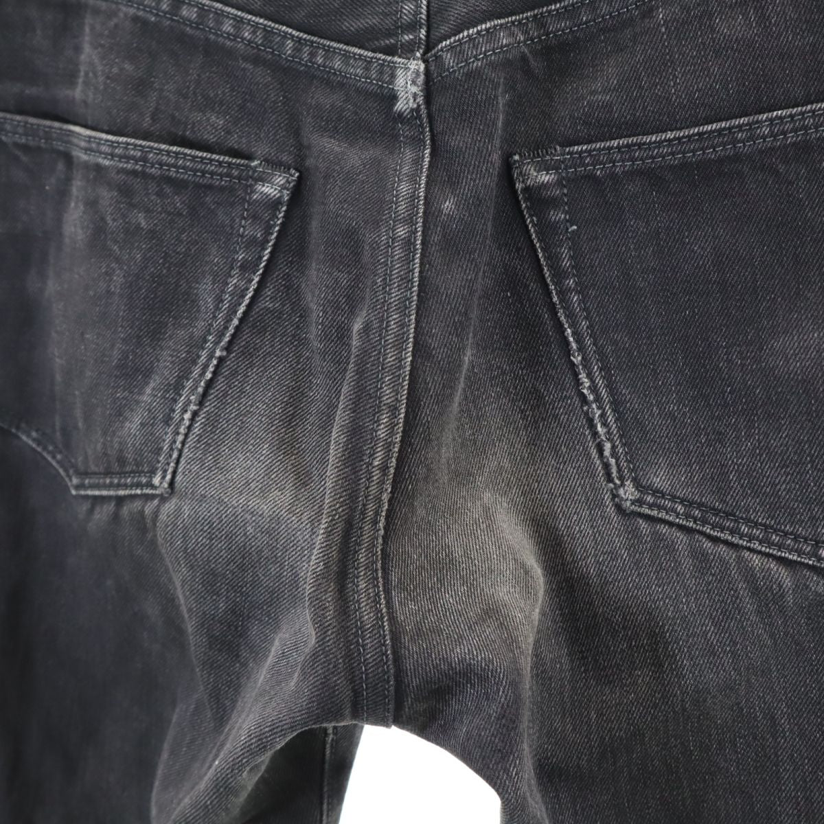 OZNOJEANS ストレートデニムパンツ W29 ブラック ボタンフライ メンズ