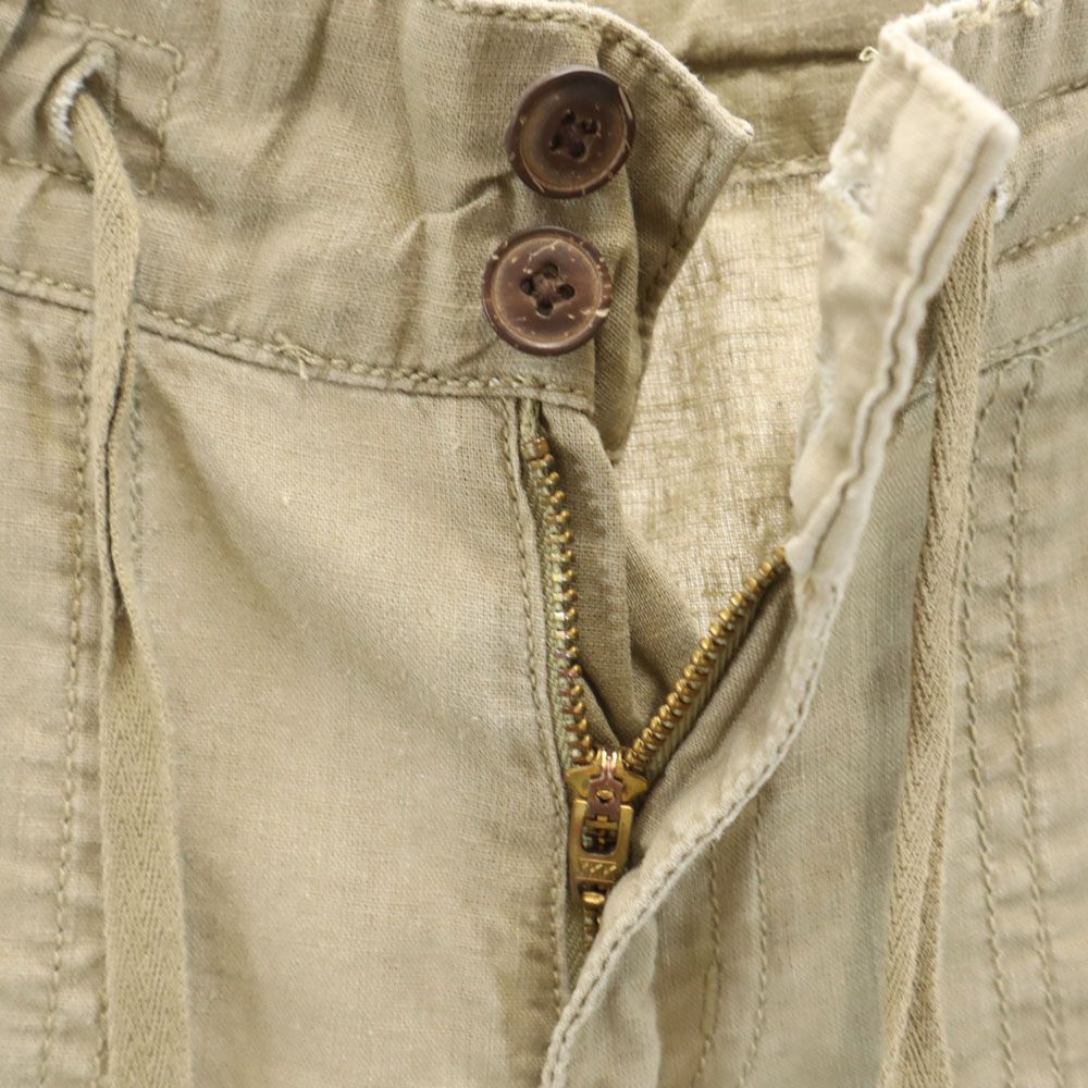 patagonia パタゴニア アウトドア ヘンプブレンド ロングパンツ 4 カーキ系 ウエスト紐 レディース