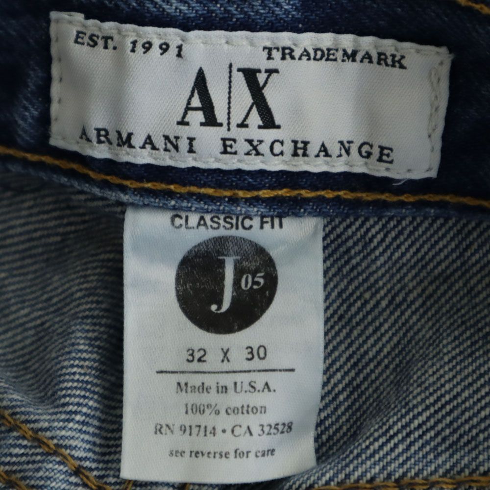 アルマーニエクスチェンジ USA製 ストレートデニムパンツ w32 ARMANI EXCHANGE メンズ