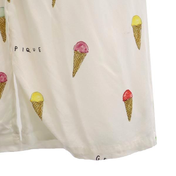 gelato pique ジェラートピケ 総柄 ノースリーブ シャツ ワンピース F 白系 レディース