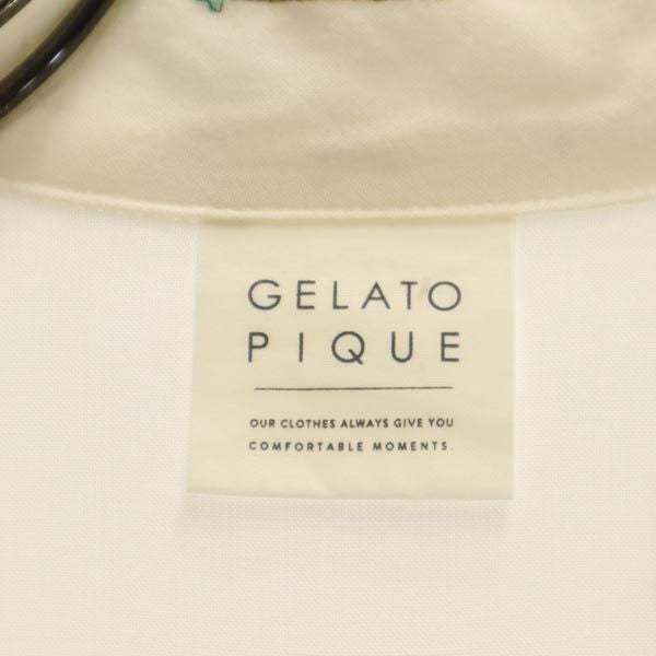gelato pique ジェラートピケ 総柄 ノースリーブ シャツ ワンピース F 白系 レディース