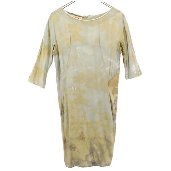 MARNI マルニ イタリア製 半袖 ワンピース 36 ブラウン系 レディース
