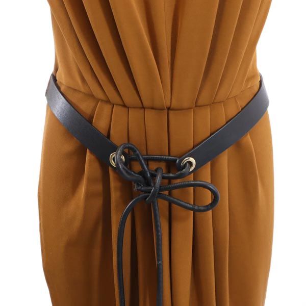 MAX MARA マックスマーラ イタリア製 ノースリーブ ワンピース ブラウン系 バックジップ レディース