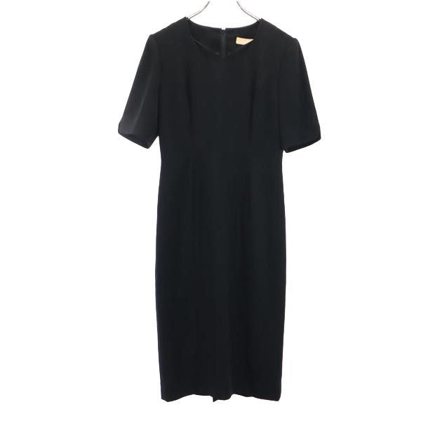 Chloe クロエ 日本製 半袖 ワンピース 9AR ブラック ブラックフォーマル バックジップ レディース