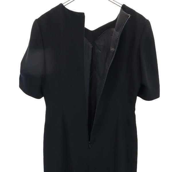 Chloe クロエ 日本製 半袖 ワンピース 9AR ブラック ブラックフォーマル バックジップ レディース