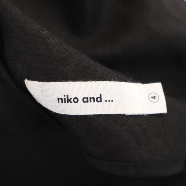 niko and... ニコアンド アシンメトリー ワンピース 4 ブラック ジャンパースカート レディース