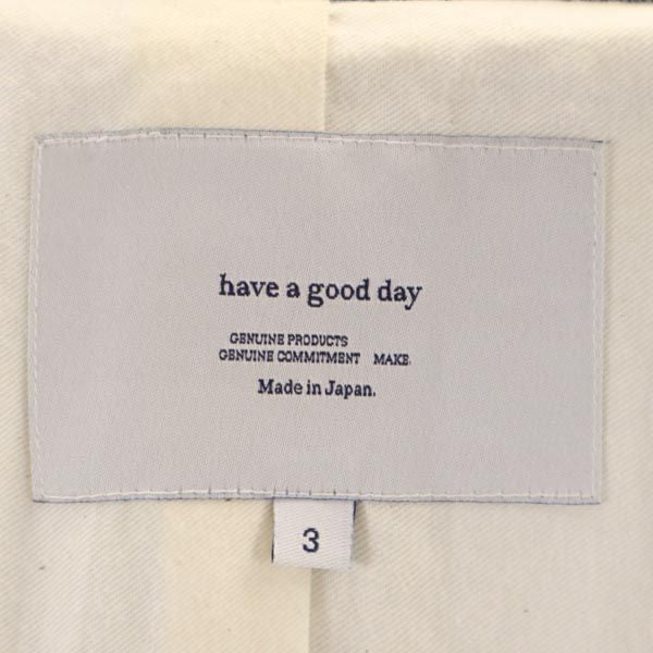 have a good day ハブアグッドデイ 日本製 ステンカラーコート 3 グレー系 メンズ
