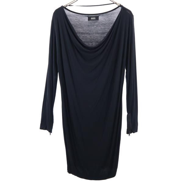 DIESEL ディーゼル 長袖 ワンピース ブラック レディース