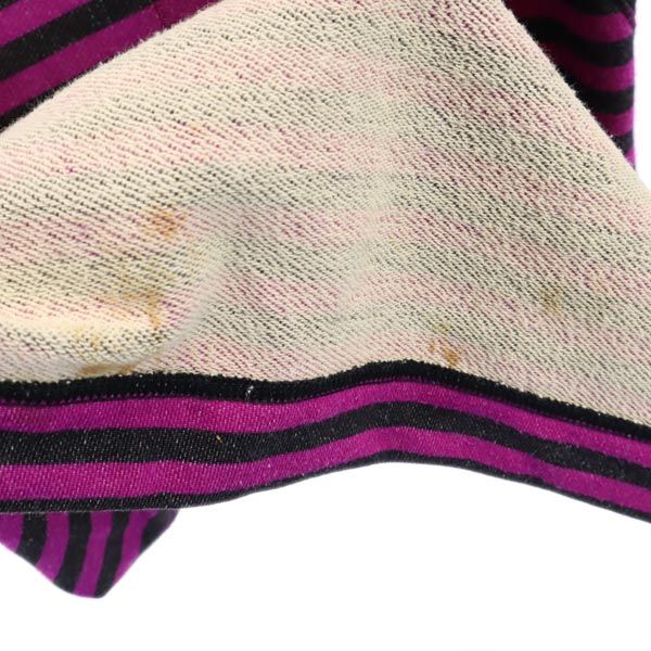 MARC BY MARC JACOBS マークバイマークジェイコブス ボーダー 長袖 スウェット ワンピース XS パープル系 レディース