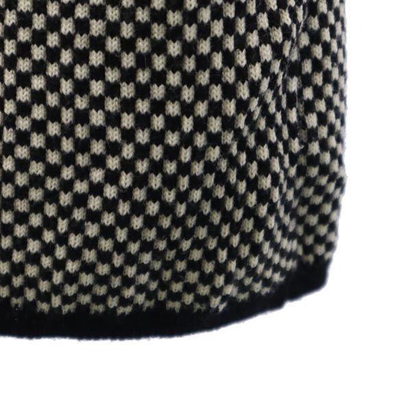 ANTEPRIMA アンテプリマ ブロックチェック柄 ノースリーブ ニット ワンピース 42 白×黒 レディース