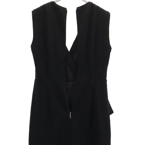 Tory Burch トリーバーチ フリルデザイン ノースリーブ フリルデザイン ワンピース 4 ブラック バックジップ レディース