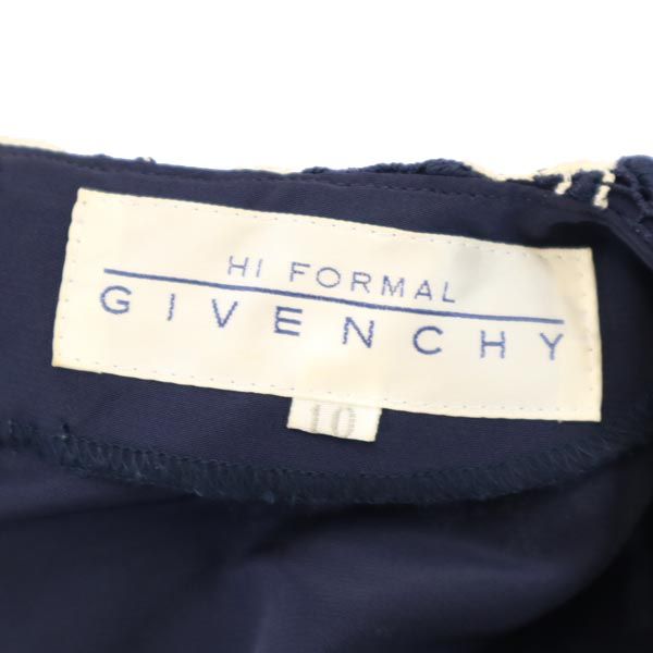 GIVENCHY ジバンシィ 長袖 ワンピース 10 ネイビー系 バックジップ レディース