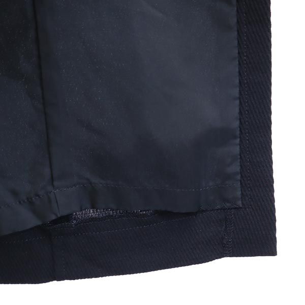 YVES SAINT LAURENT イヴサンローラン 三陽商会 ウールブレンド 半袖 ワンピース 36 ネイビー系 バックジップ レディース