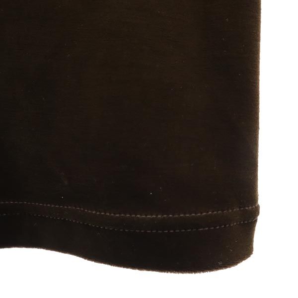 FOXEY RABBITS フォクシーラビッツ 日本製 半袖 ベロア調 ワンピース 40 ブラウン レディース