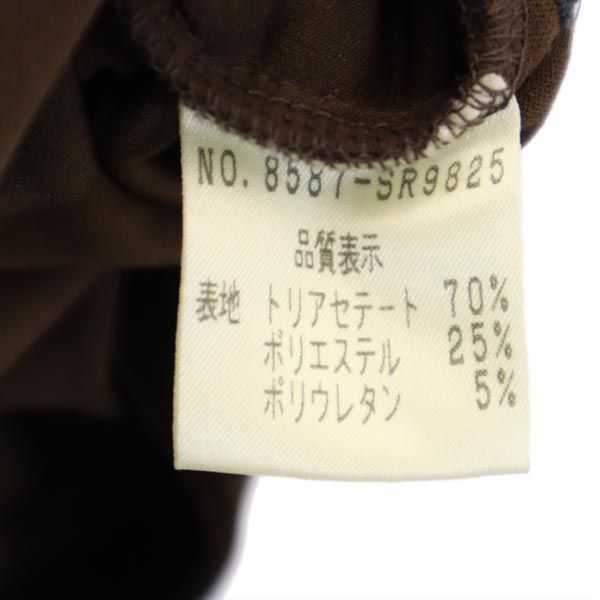 FOXEY RABBITS フォクシーラビッツ 日本製 半袖 ベロア調 ワンピース 40 ブラウン レディース