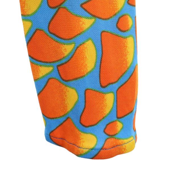 Jssa LONDON ジェッサロンドン 総柄 7分袖 ワンピース UK6 オレンジ系 レディース