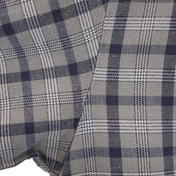 Condor コンドル チェック柄 長袖 シャツ ワンピース 39-40 グレー系 グランパシャツ レディース
