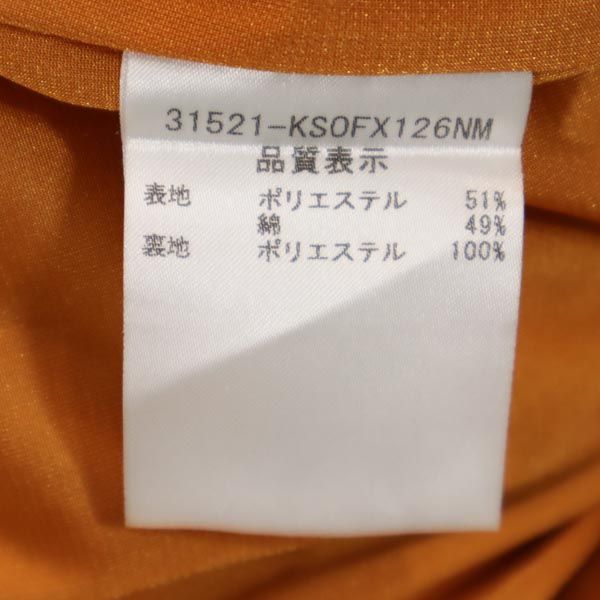 FOXEY フォクシー 日本製 バイカラー 半袖 ワンピース 38 オレンジ系 レディース