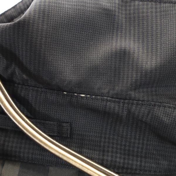 BURBERRY バーバリー 三陽商会 チェック柄 シルク トレンチコート L グレー系 メンズ